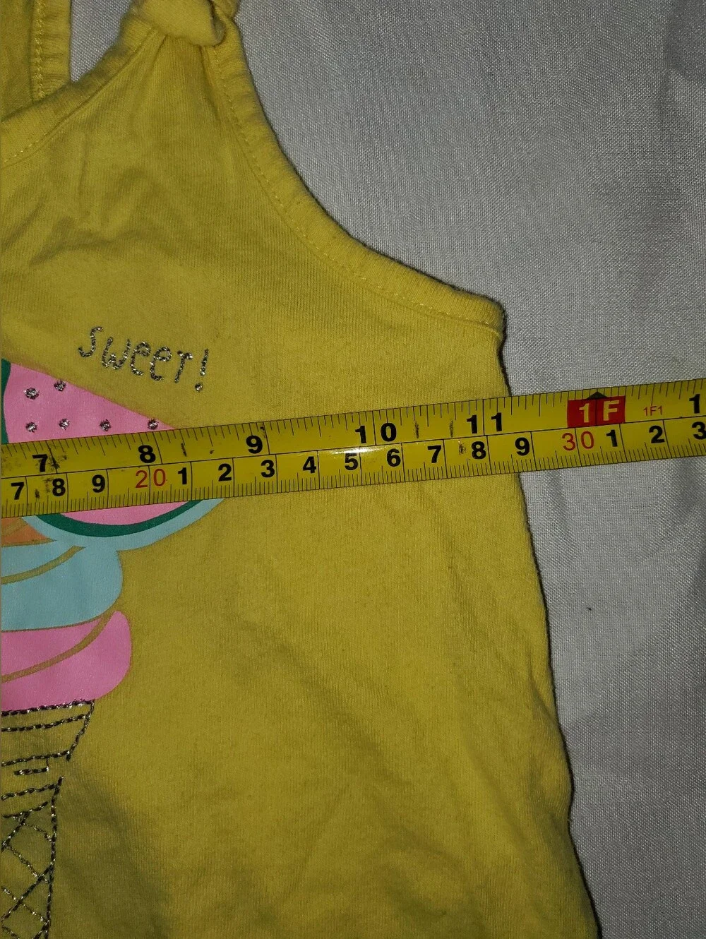 GAP Yellow Girls Ice Cream Graphic Tank